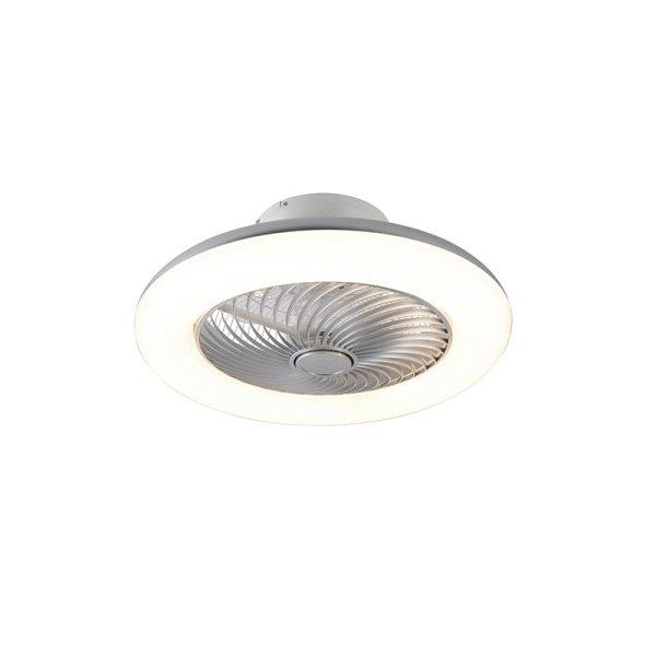 Ezüst színű mennyezeti ventilátor 55,5 cm LED-del, fényerőszabályzóval
és távirányítóval - Clima