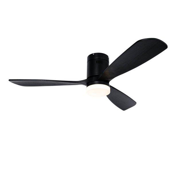 Mennyezeti ventilátor fekete 132 cm LED-del, fényerőszabályzóval és
távirányítóval - Sofia