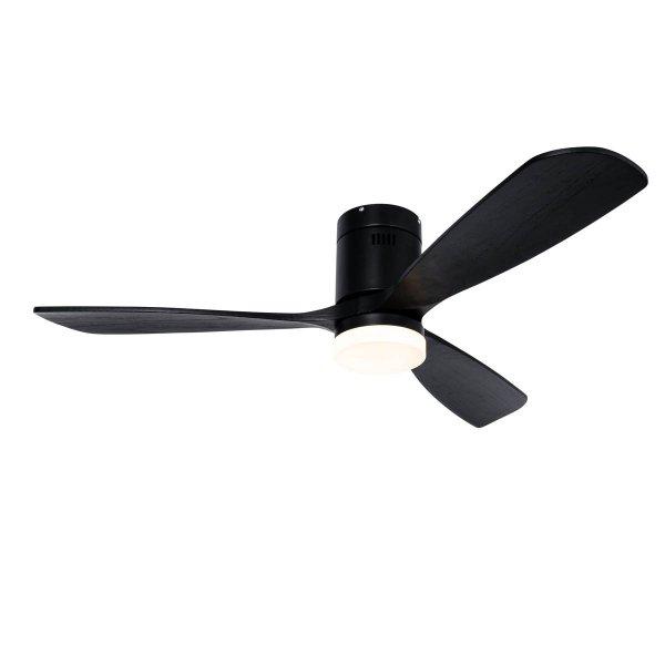 Okos mennyezeti ventilátor fekete 132 cm LED-del, fényerőszabályzóval és
távirányítóval - Sofia