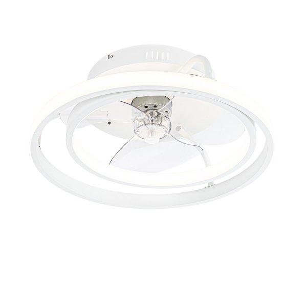 Mennyezeti ventilátor fehér 46,5 cm LED-del, távirányítóval - Kees