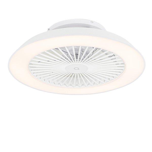 Okos mennyezeti ventilátor fehér 59,5 cm LED-del, fényerőszabályzóval és
távirányítóval - Deniz