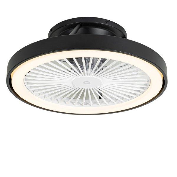 Okos mennyezeti ventilátor fekete 54 cm LED-del, fényerőszabályzóval és
távirányítóval - Dave