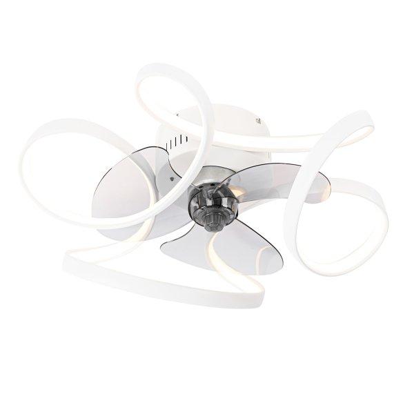 Mennyezeti ventilátor fehér 55 cm LED-del, dimmelhető, távirányítóval -
Mandy
