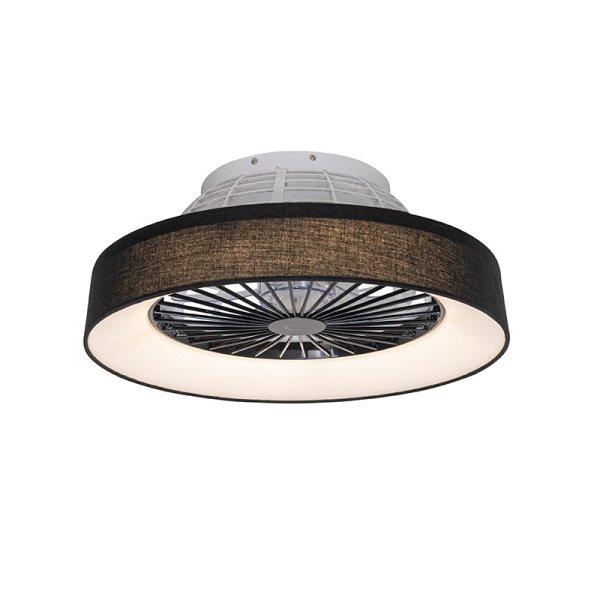 Mennyezeti ventilátor fekete 47 cm LED-del, fényerőszabályzóval és
távirányítóval - Emily
