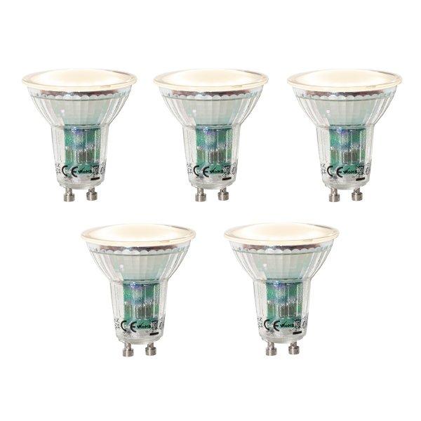 5 darabos GU10 LED lámpa szett alkonyatérzékelővel 3W 200 lm 2700K