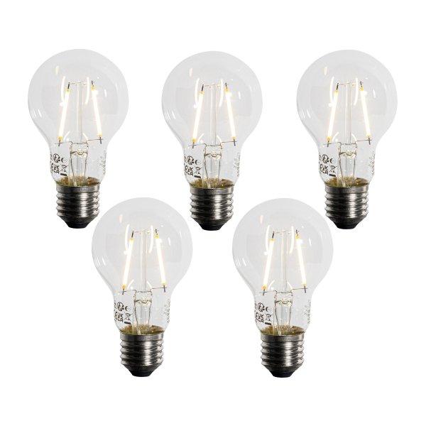 5 darabos E27 LED izzókészlet A60 alkonyatérzékelővel 2,5W 250 lm 2200K