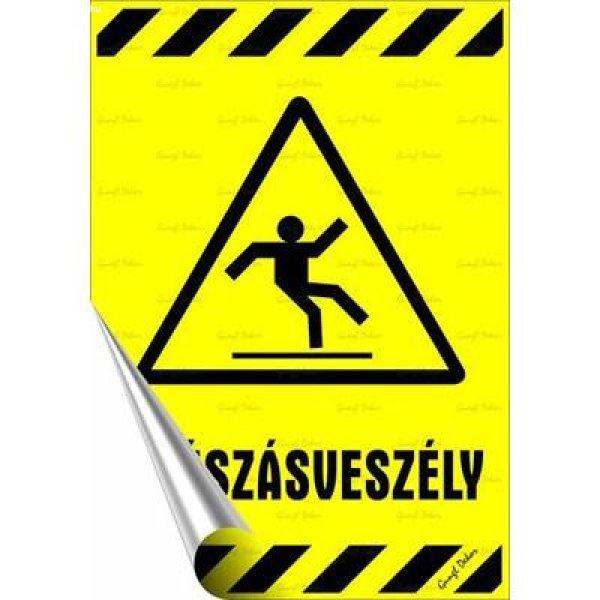 Információs matrica, 25x17,5 cm, "Csúszásveszély"