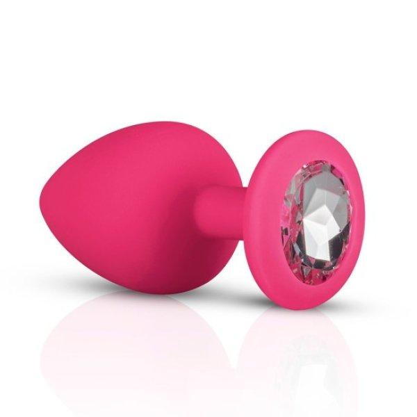 Easytoys Anal Collection Silicone Butt Plug with Diamond