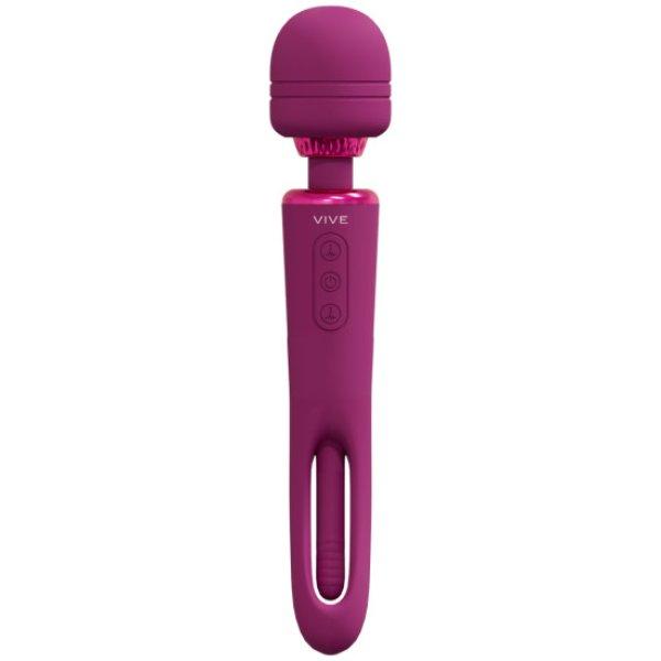 Vive Kiku Rechargeable Double Ended Wand with Innovative G Spot Flapping
Stimulator Pink