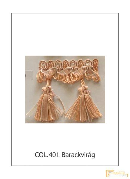 (13 szín) Bojtos díszitő szalag. Organza szalagos paszomány 9678-401
Barackvirág