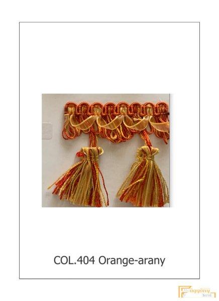 (13 szín) Bojtos díszitő szalag. Organza szalagos paszomány 9678-404
Orange-arany