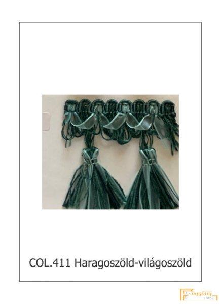 (13 szín) Bojtos díszitő szalag. Organza szalagos paszomány 9678-411 Haragos
zöld-világoszöld