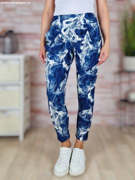 Mintás, zsebes, gumis derekú nadrág S-M,L-XL