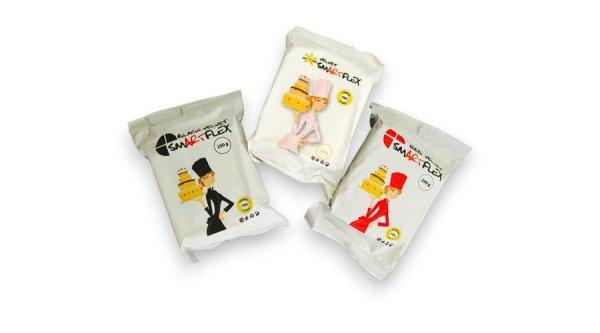 Smartflex fondant massza csomag tortadíszítéshez (fehér, fekete, piros)