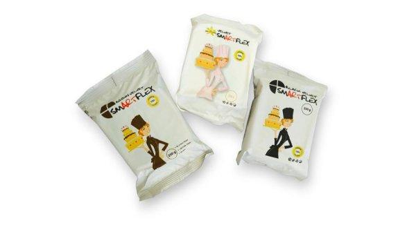 Smartflex fondant massza csomag tortadíszítéshez (fehér, fekete, barna)