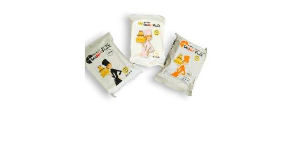 Smartflex fondant massza csomag tortadíszítéshez (fehér, fekete, narancs)