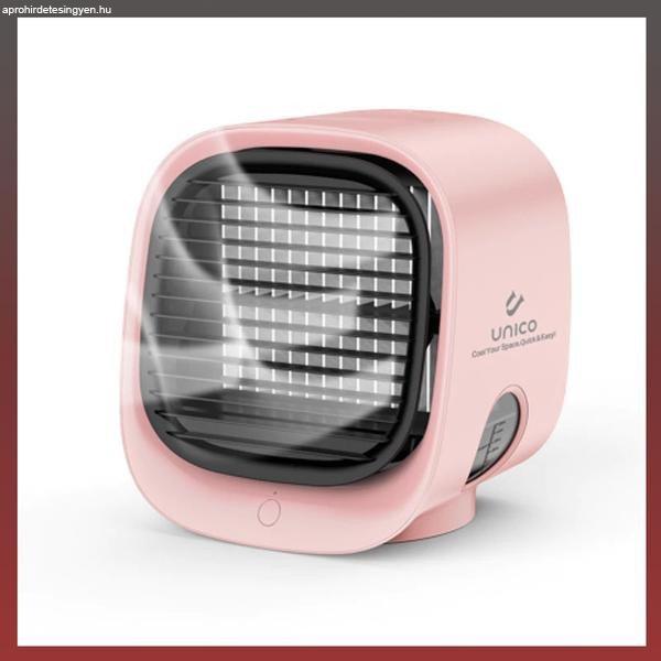 Hordozható mini léghűtő ventilátor rózsaszín 12578