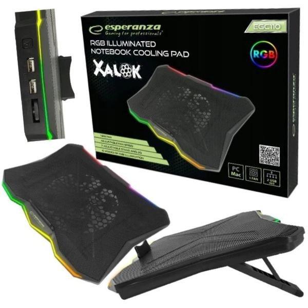 Notebook hűtőpad RGB világítással EGC110
