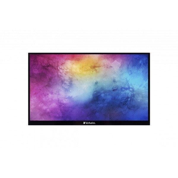 Verbatim 49592 15,6" PMT-15 FHD IPS HDMI/USB-C fekete fém borítású
érintőképernyős monitor