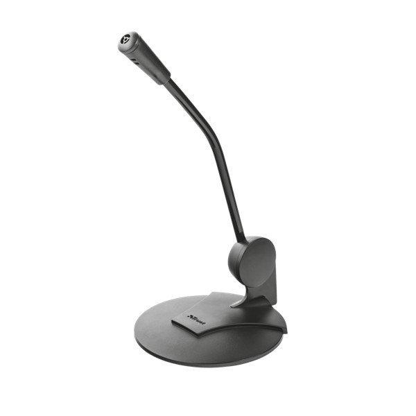 Trust Mikrofon - Primo Desk (2x3.5mm jack csatlakozó; 180cm kábel; + TRRS
adapter; sötétszürke)