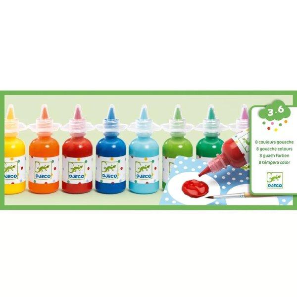 Djeco Gouache folyékony festék, 8 szín
