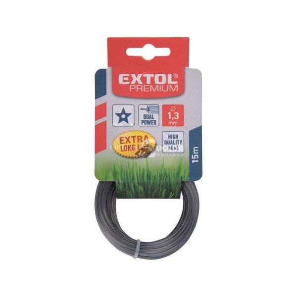 EXTOL PREMIUM damil szegélynyíró géphez 1,6 mm, csillag keresztmetszetű,
fekete közép/dual power, 15m