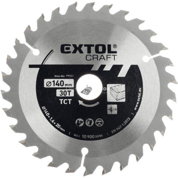 EXTOL CRAFT körfűrészlap, keményfémlapkás, 300×30mm(lyuk átm), T60; 3,3
mm lapkaszélesség, max. 5000 ford/perc