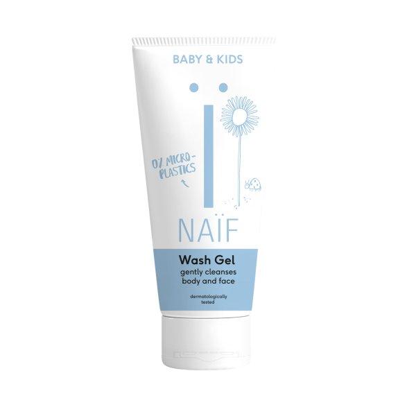 NAÏF Tisztító és mosakodó gél gyermekeknek és csecsemőknek Baby & Kids
(Cleansing Wash Gel) 200 ml