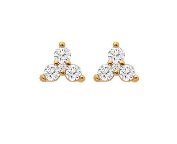 Hot Diamonds Időtlen aranyozott fülbevaló gyémántokkal és topázzal Jac
Jossa Soul DE759