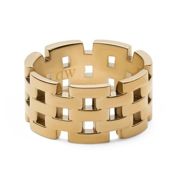 Daniel Wellington Lenyűgöző aranyozott acél gyűrű 5-Link DW0040100 54 mm