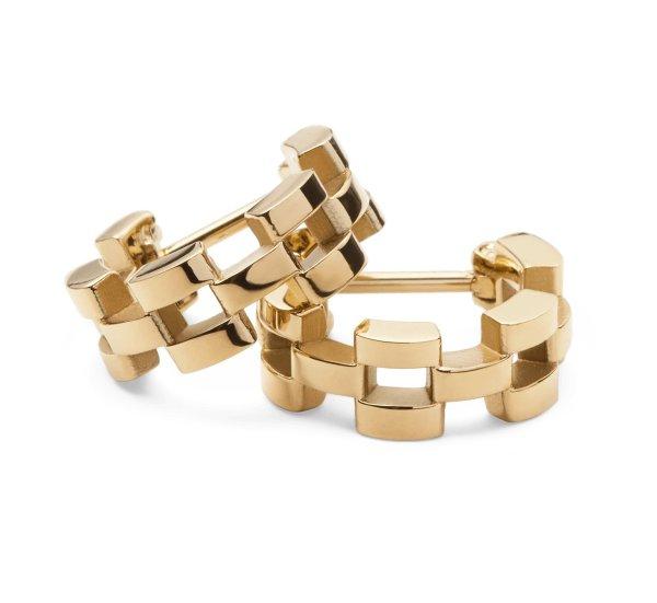 Daniel Wellington Stílusos karika fülbevaló aranyozott acélból 3-Link
DW00400989
