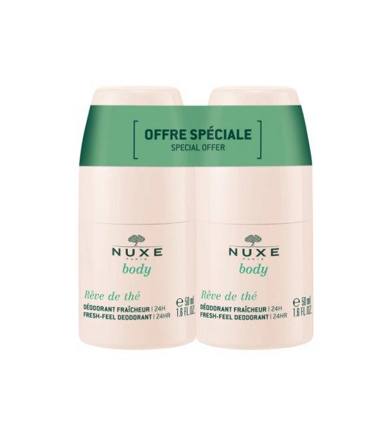 Nuxe Golyós dezodor készlet Reve de Thé (Fresh-Feel Deodorant 24h Duo) 2 x 50
ml