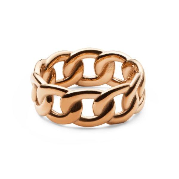 Daniel Wellington Luxus bronz gyűrű Chunky Chain DW0040081 56 mm