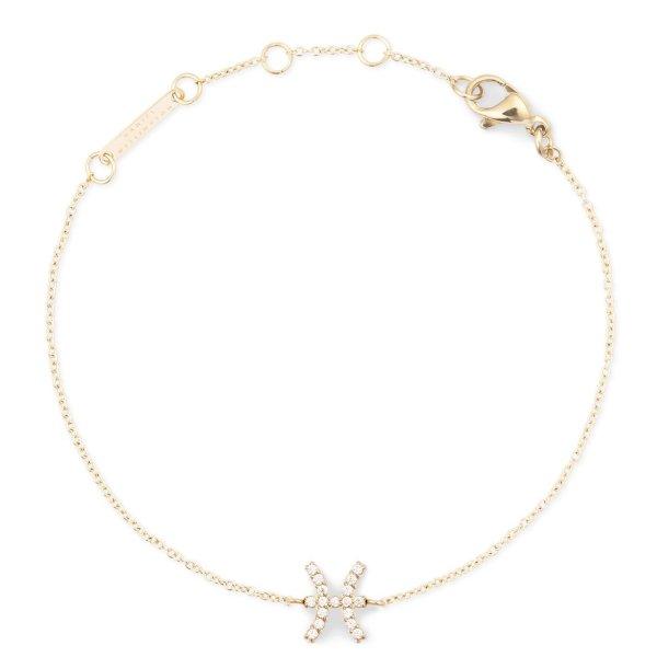Daniel Wellington Aranyozott lánc karkötő Halak Crystal Zodiac DW00400918