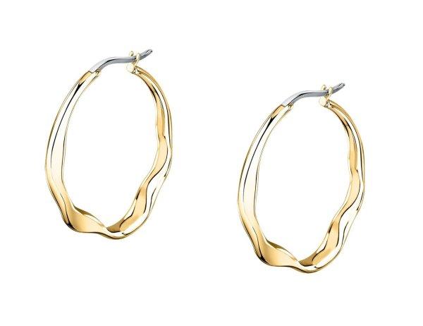 Trussardi Divatos aranyozott karika fülbevaló T-Design TJAXA03