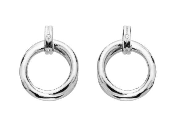 Hot Diamonds Ezüst lógó fülbevaló gyémántokkal Aura DE824