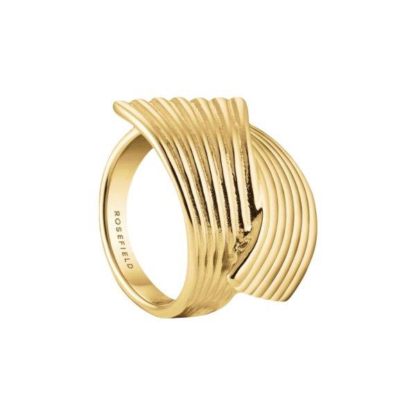 Rosefield Divatos aranyozott női gyűrű JRSK 54 mm