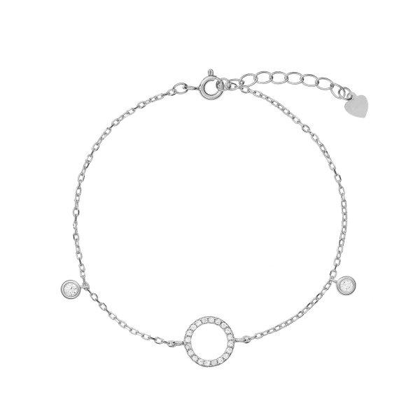 AGAIN Jewelry Bájos ezüst karkötő cirkónium kövekkel AJNR0015