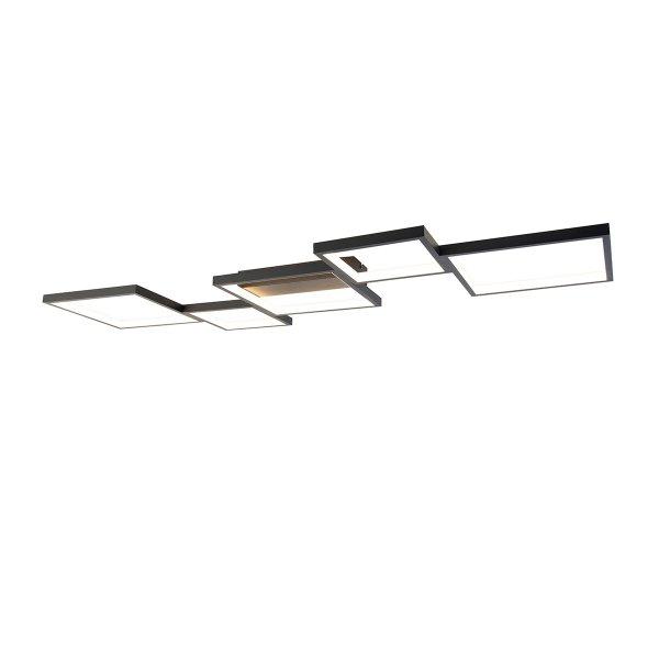 Mennyezeti lámpa fekete, beépített LED-del, 3 fokozatú
fényerő-szabályzóval, 5 lámpás - Lejo