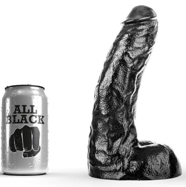 ALL BLACK – érzéki dildó 25,5 cm hosszan