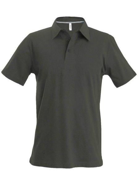 Férfi rövid ujjú galléros piké póló, Kariban KA241, Dark Khaki-S