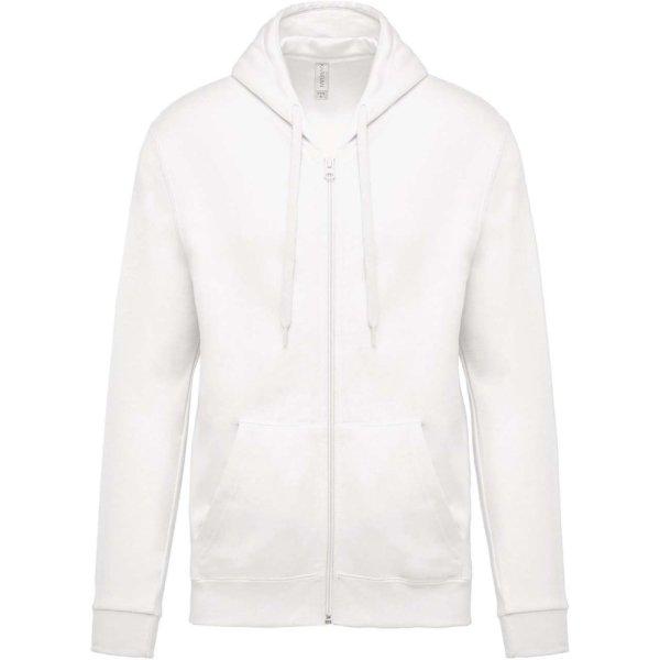 Uniszex cipzáros kapucnis pulóver, Kariban KA479, White-M