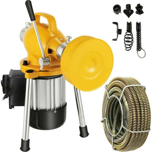 Csőtisztító, lefolyótisztító gép, 400 W, 20-100 mm, max. 30 m