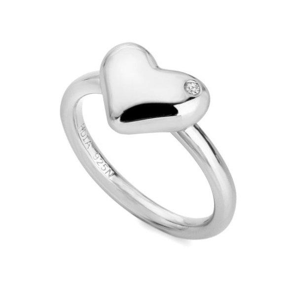 Hot Diamonds Romantikus ezüst gyűrű gyémánttal Desire DR274 54 mm
