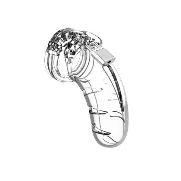 Shots ManCage Chastity Cock Cage 4.5 Inch Model 03 Transparent