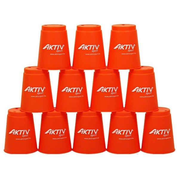 Speed cups sport pohár szett – 12 db narancssárga, A-Sport