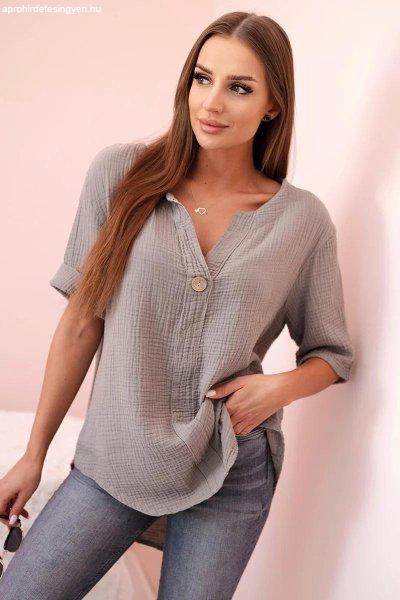 Muszlin ingblúz modell 9225 cappuccino színű