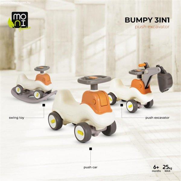 Moni Bumpy Bumpy 3 az 1-ben ráülős, markoló kanalas bébitaxi kormánnyal
6-36 hó+ 