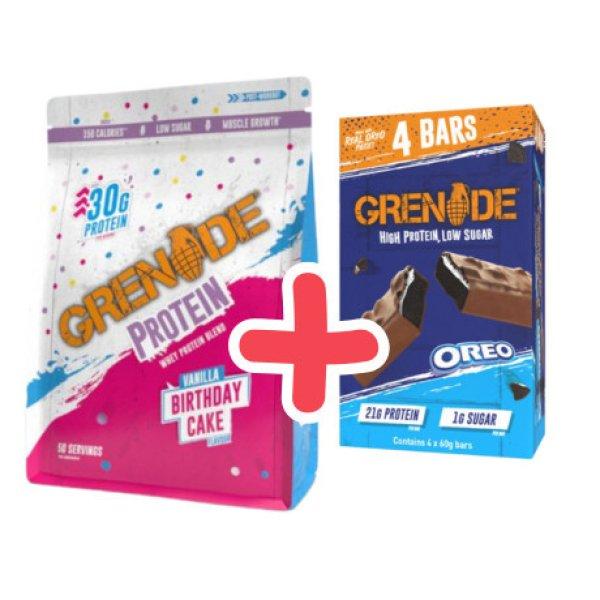GRENADE Protein Powder 2kg Birthday Cake + ajándék GRENADE High Protein bar
Oreo Pack 4x60 g