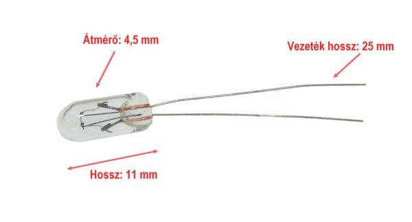 Rizs izzó 12V 4,5x11